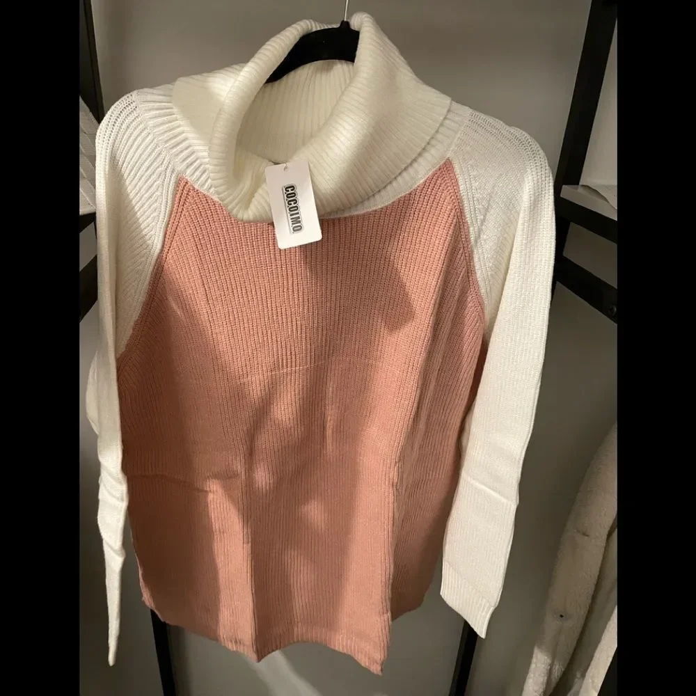 Beautiful Pink Turtleneck Sweater